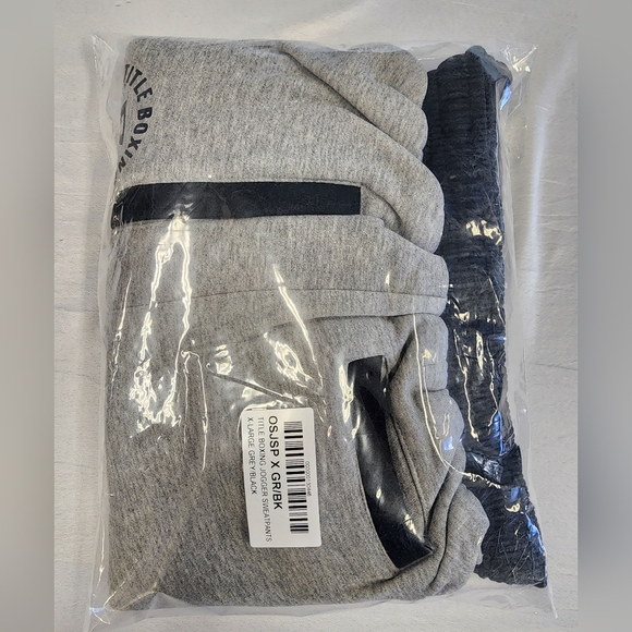 NWT Title Boxing Men's Hearther Gray Black Trim 2 Pockets Sweatpants, sz XL - Picture 7 of 15